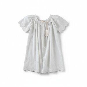 AMIKI - NIGHTGOWN - 100% COTTON - WHITE  - 2-4Y -  NWT